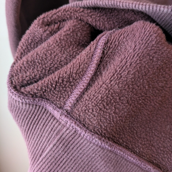 Athleta 1/4 zip pullover M oversized plum - Picture 6 of 11
